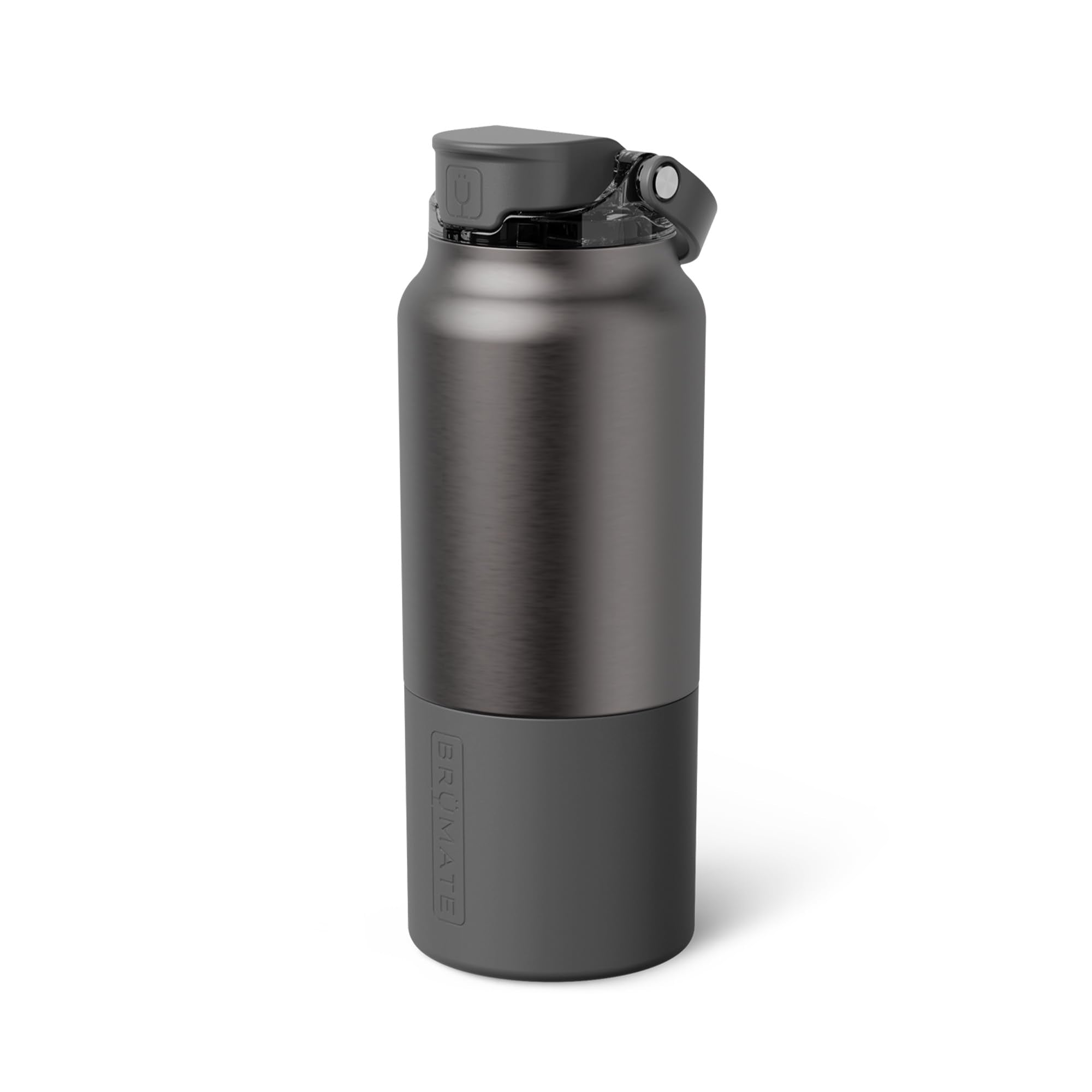 BrüMate Rise 25oz Water Bottle With 100% Leakproof Covered Silicone Straw | Insulated Stainless Steel Water Bottle | Cup-Holder Friendly | Fast Flow | Soft Sip Silicone Spout | BPA-Free (Dune)