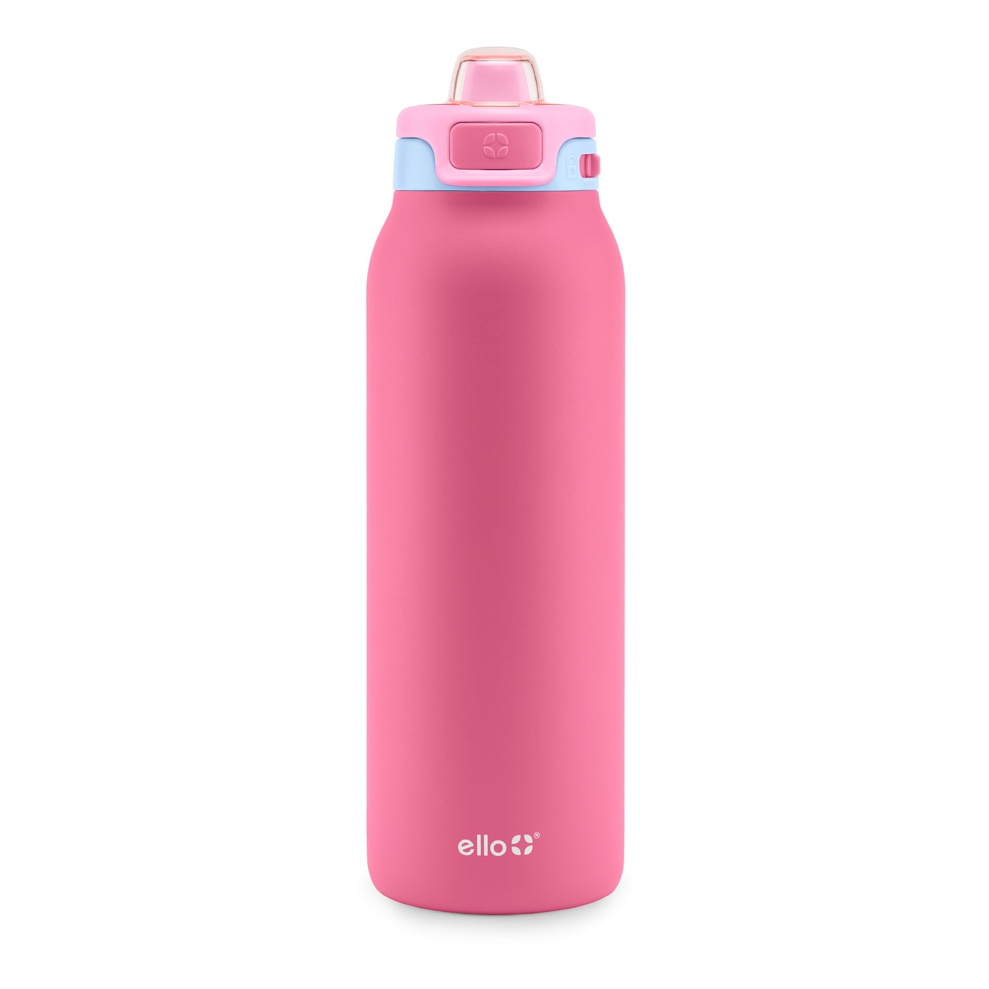 Ello Pop & Fill Insulated Stainless Steel Water Bottle with Quick Fill Lid, Leakproof Locking, Sip or Chug Spout, BPA-Free, Double Wall Vacuum Insulated for Sports, Travel & School- 22oz / 32oz / 40oz