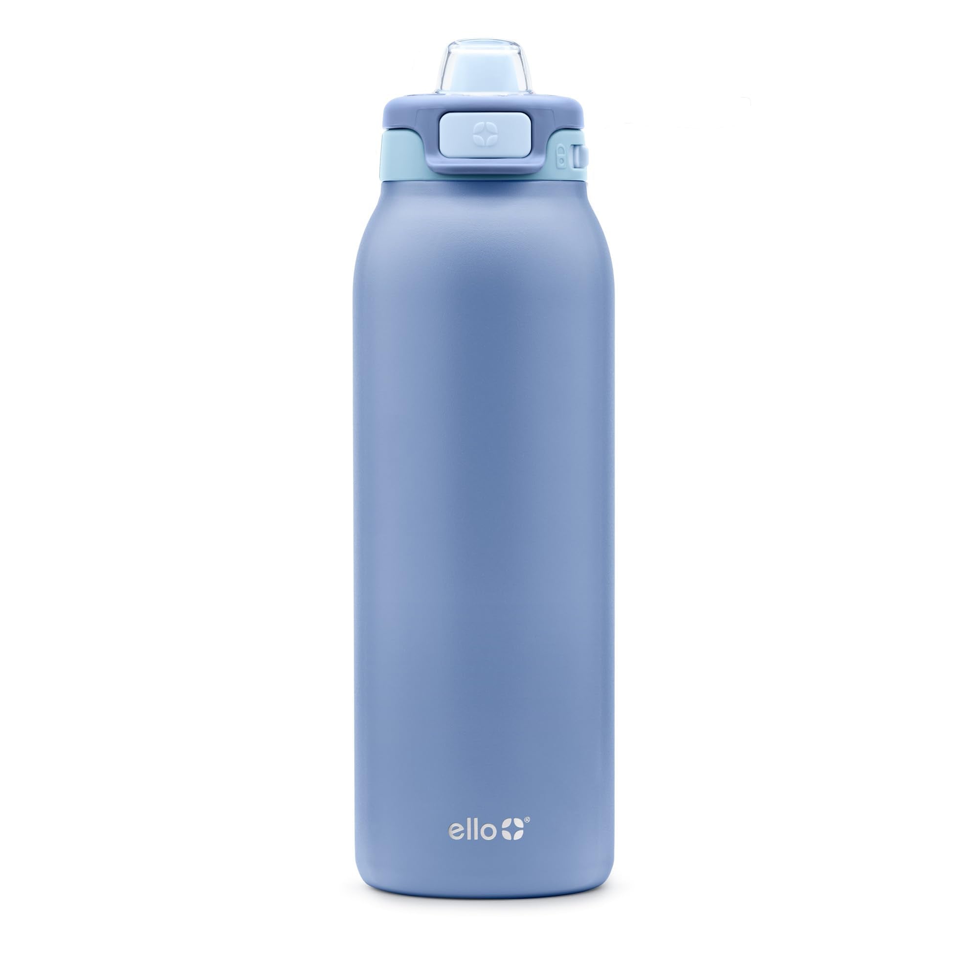 Ello Pop & Fill Insulated Stainless Steel Water Bottle with Quick Fill Lid, Leakproof Locking, Sip or Chug Spout, BPA-Free, Double Wall Vacuum Insulated for Sports, Travel & School- 22oz / 32oz / 40oz