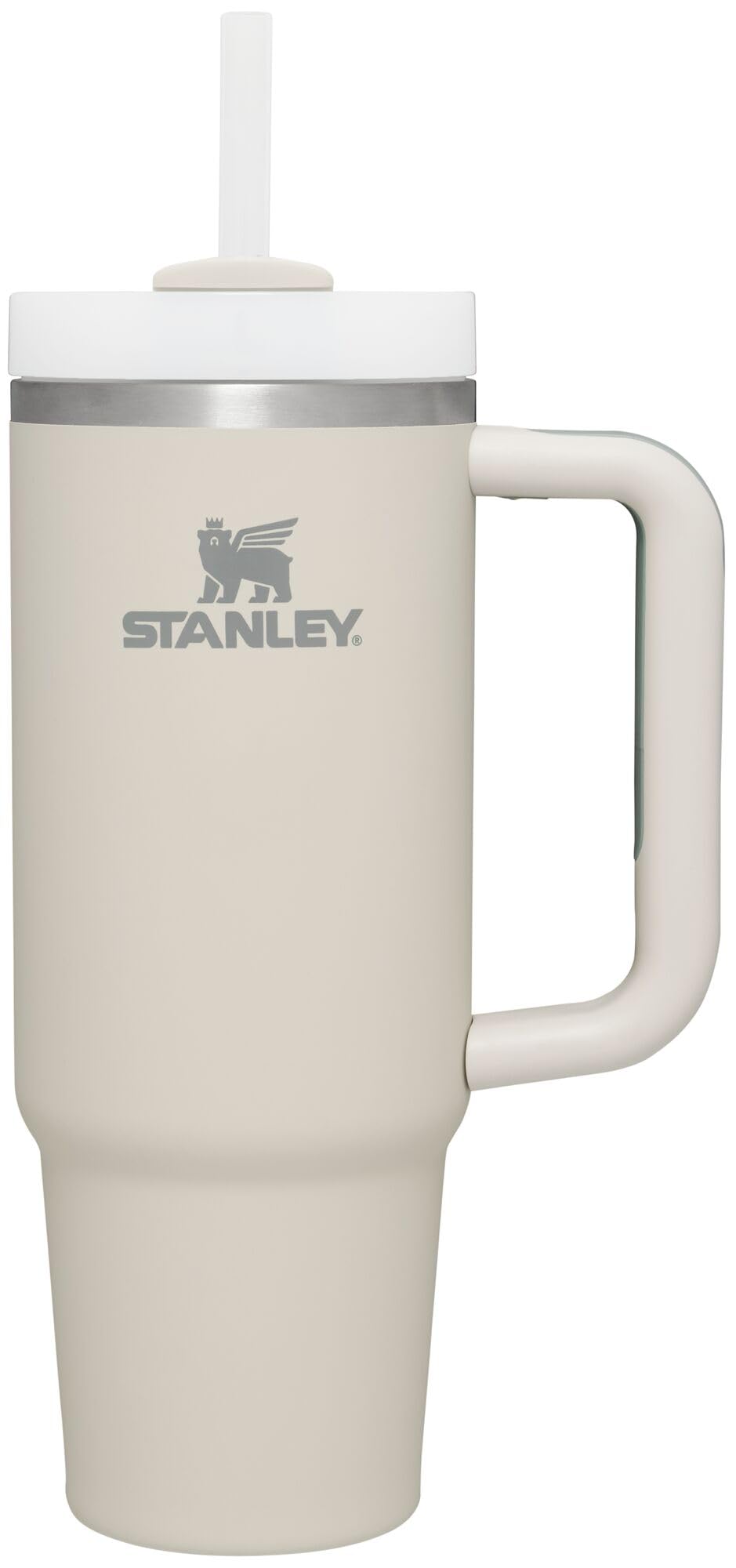 STANLEY Quencher H2.0 Tumbler with Handle and Straw 40 oz | Flowstate 3-Position Lid | Cup Holder Compatible for Travel | Insulated Stainless Steel Cup | BPA-Free | Cream 2.0