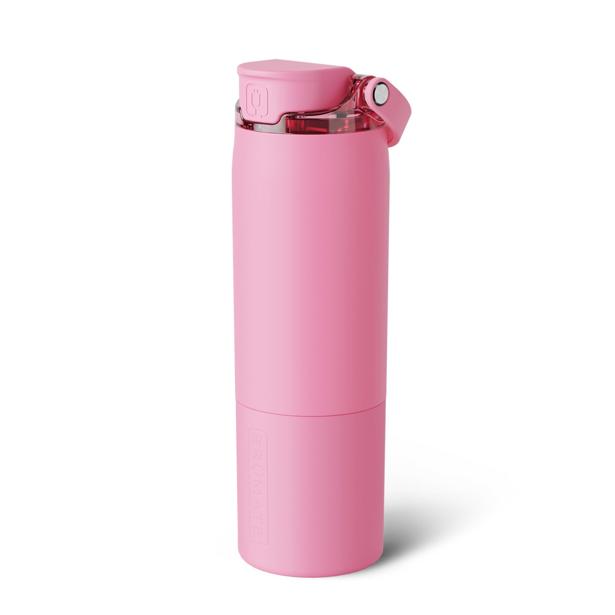 BrüMate Rise 25oz Water Bottle With 100% Leakproof Covered Silicone Straw | Insulated Stainless Steel Water Bottle | Cup-Holder Friendly | Fast Flow | Soft Sip Silicone Spout | BPA-Free (Dark Aura)