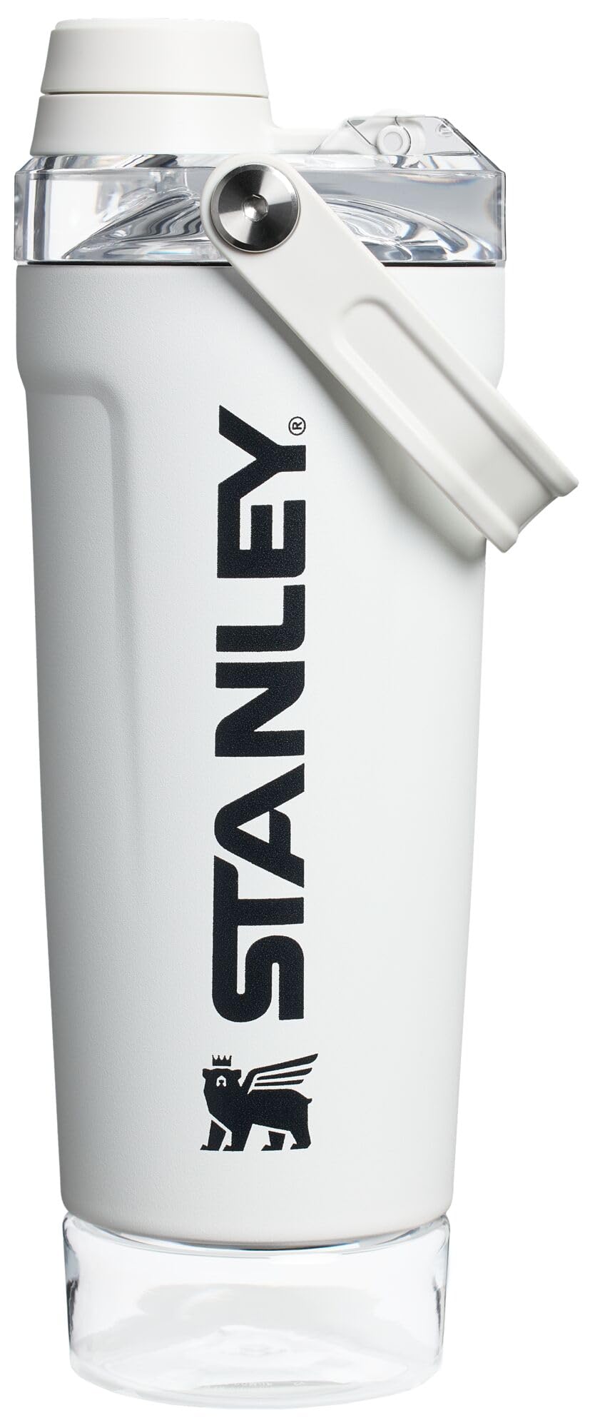 STANLEY Vitalize Shaker Bottle 20 oz | Leakproof Insulated Stainless Steel Shaker Cup | Base Storage and Twist On Fast Flow Lid | Protein Shakes and Pre Workout Powder | BPA-Free | Chalk