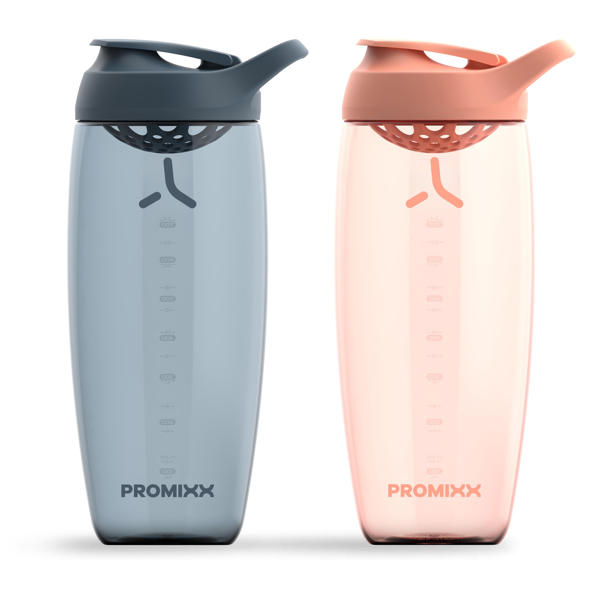 Promixx Pursuit Protein Shaker Bottle (24 oz) – Silent No-Ball Mixer, Leak-Proof Lid, BPA/BPS & Phthalate-Free ECOZEN – Easy-Clean Shaker Cup for Protein Shakes, Pre & Post-Workout Smoothies