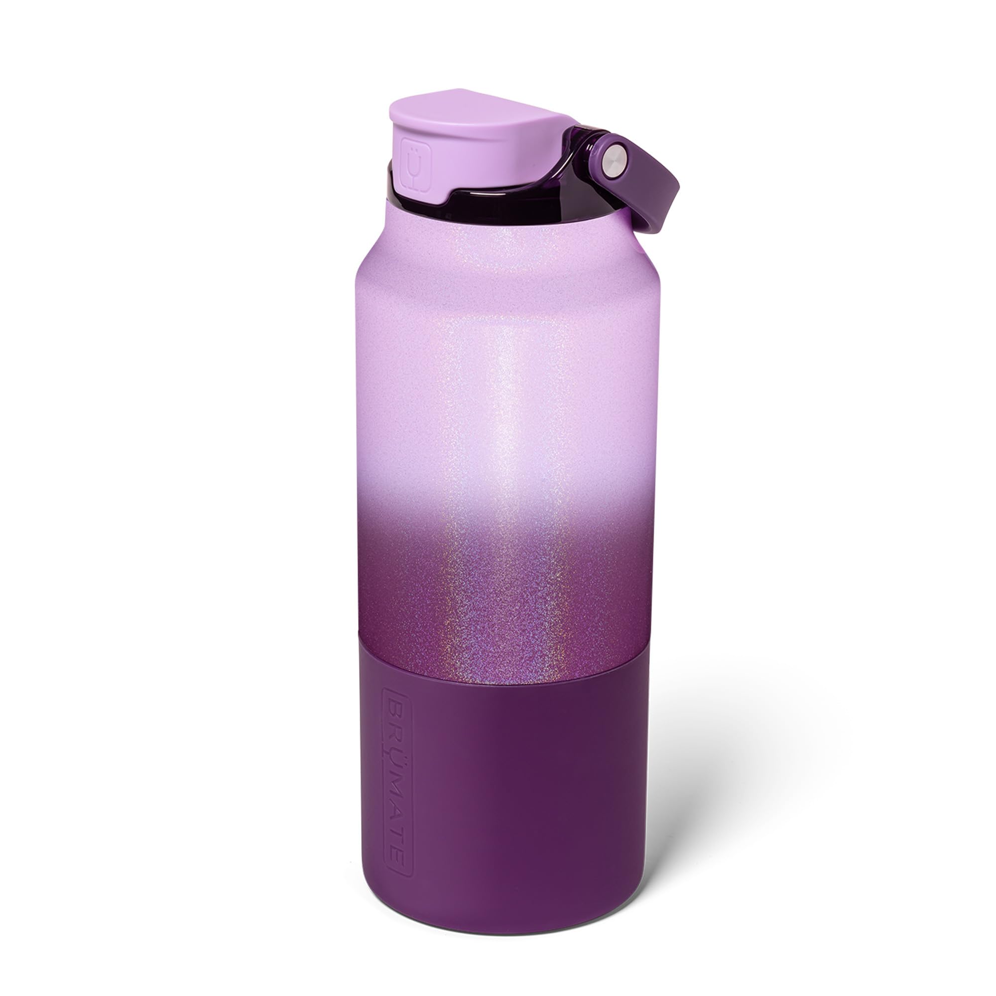 BrüMate Rise 35oz Water Bottle With 100% Leakproof Covered Silicone Straw | Insulated Stainless Steel Water Bottle | Fast Flow | Soft Sip Silicone Spout | Removable Straw | BPA-Free (Nightfall Blue)