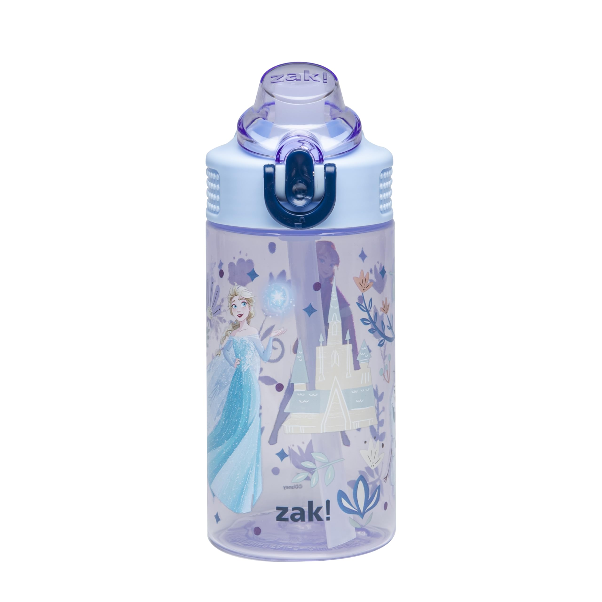 Zak Designs Minecraft Sage Water Bottle For School or Travel, 25oz Durable Plastic Water Bottle With Straw, Handle, and Leak-Proof, Pop-Up Spout Cover (Creeper)