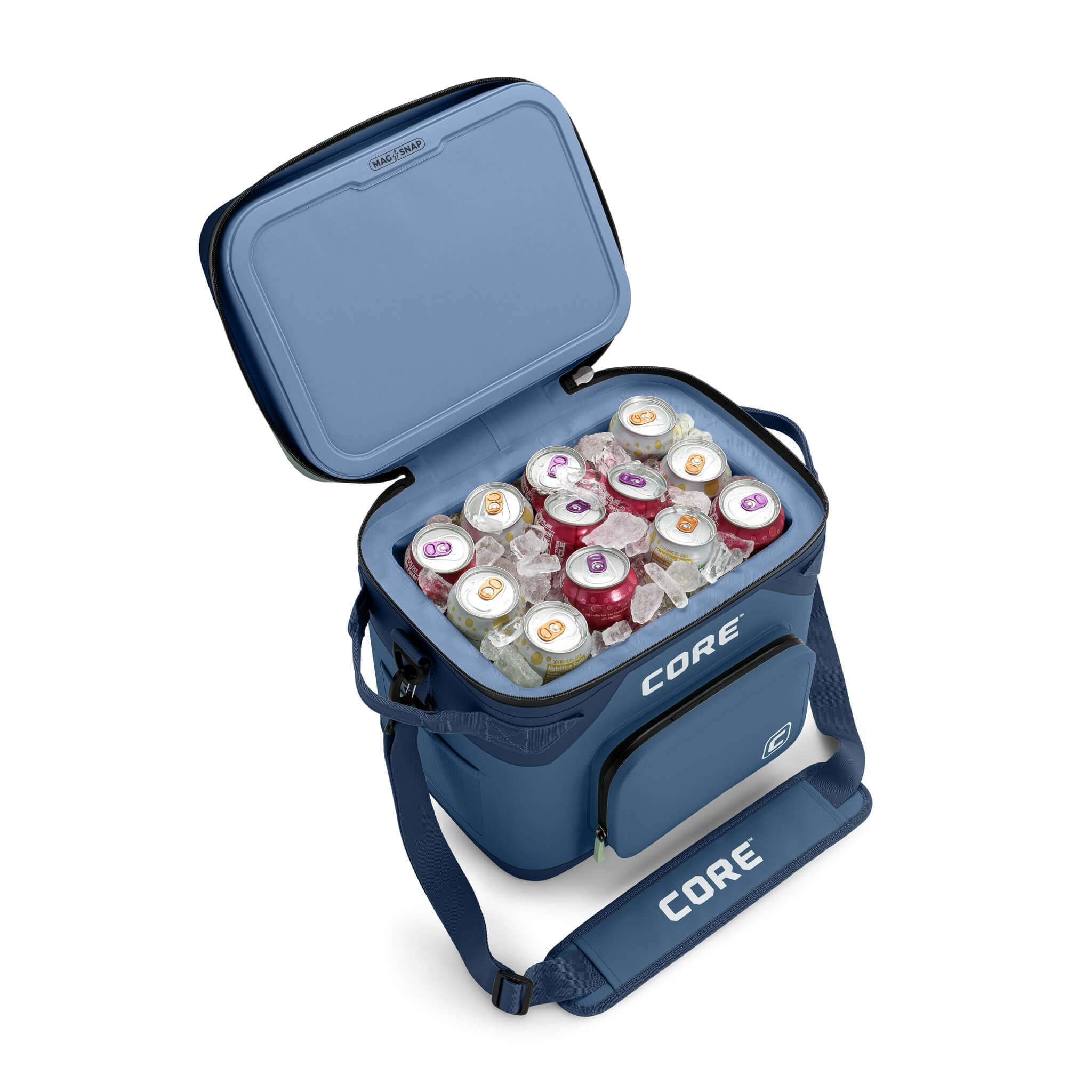 CORE Magnetic Leak Proof Soft Cooler with Waterproof Zipper | Insulated Bag Portable Ice Chest Box | Best Soft Cooler for Food & Beverages for Tailgating, Car Camping, Travel, and Family Beach Picnics