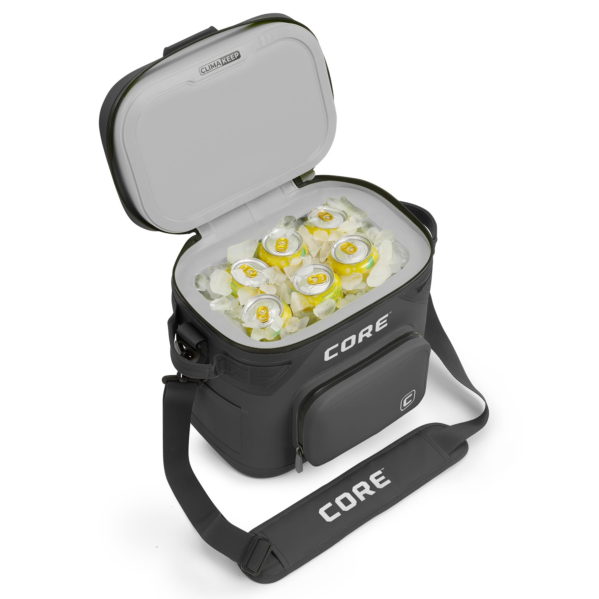 CORE Magnetic Leak Proof Soft Cooler with Waterproof Zipper | Insulated Bag Portable Ice Chest Box | Best Soft Cooler for Food & Beverages for Tailgating, Car Camping, Travel, and Family Beach Picnics
