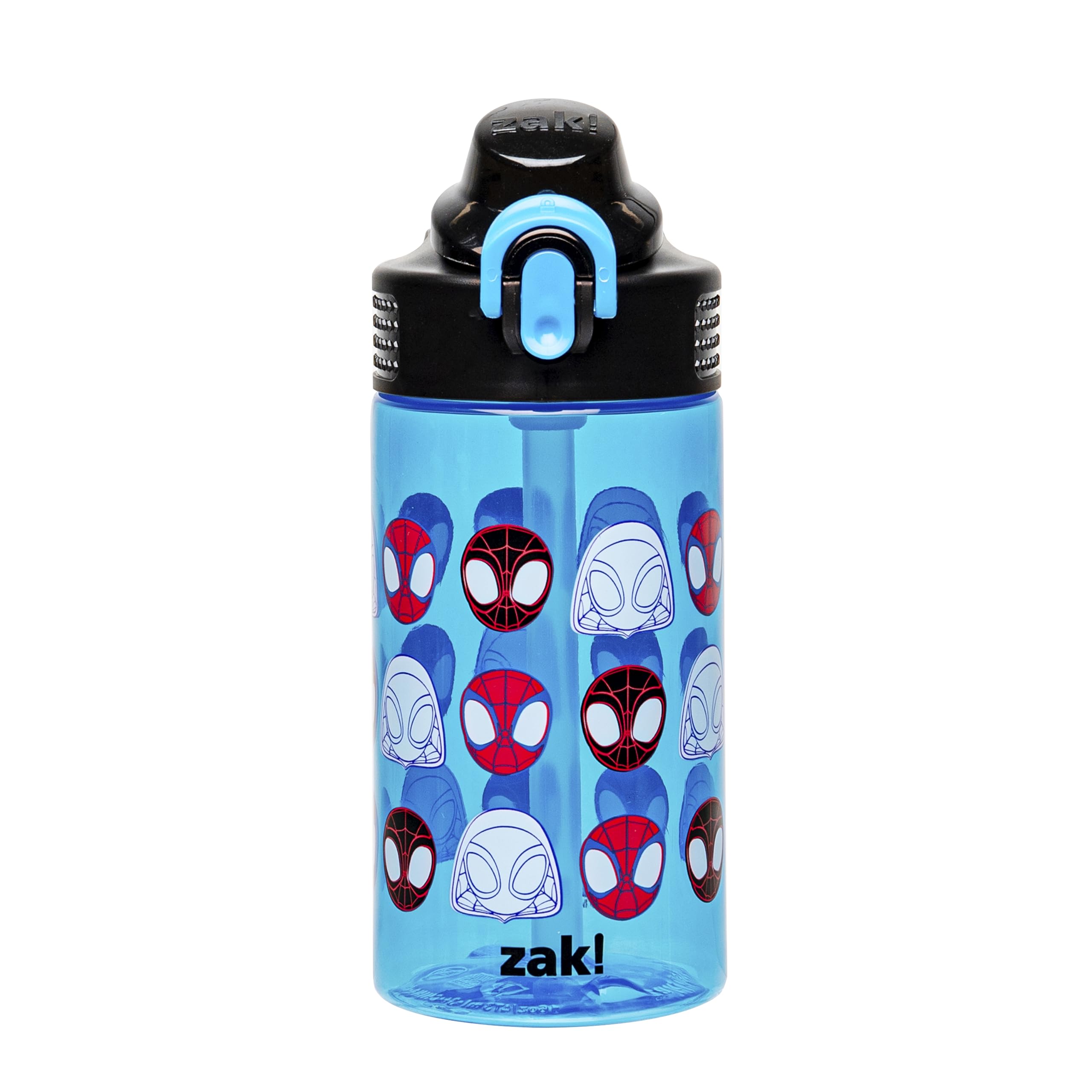Zak Designs Minecraft Sage Water Bottle For School or Travel, 25oz Durable Plastic Water Bottle With Straw, Handle, and Leak-Proof, Pop-Up Spout Cover (Creeper)