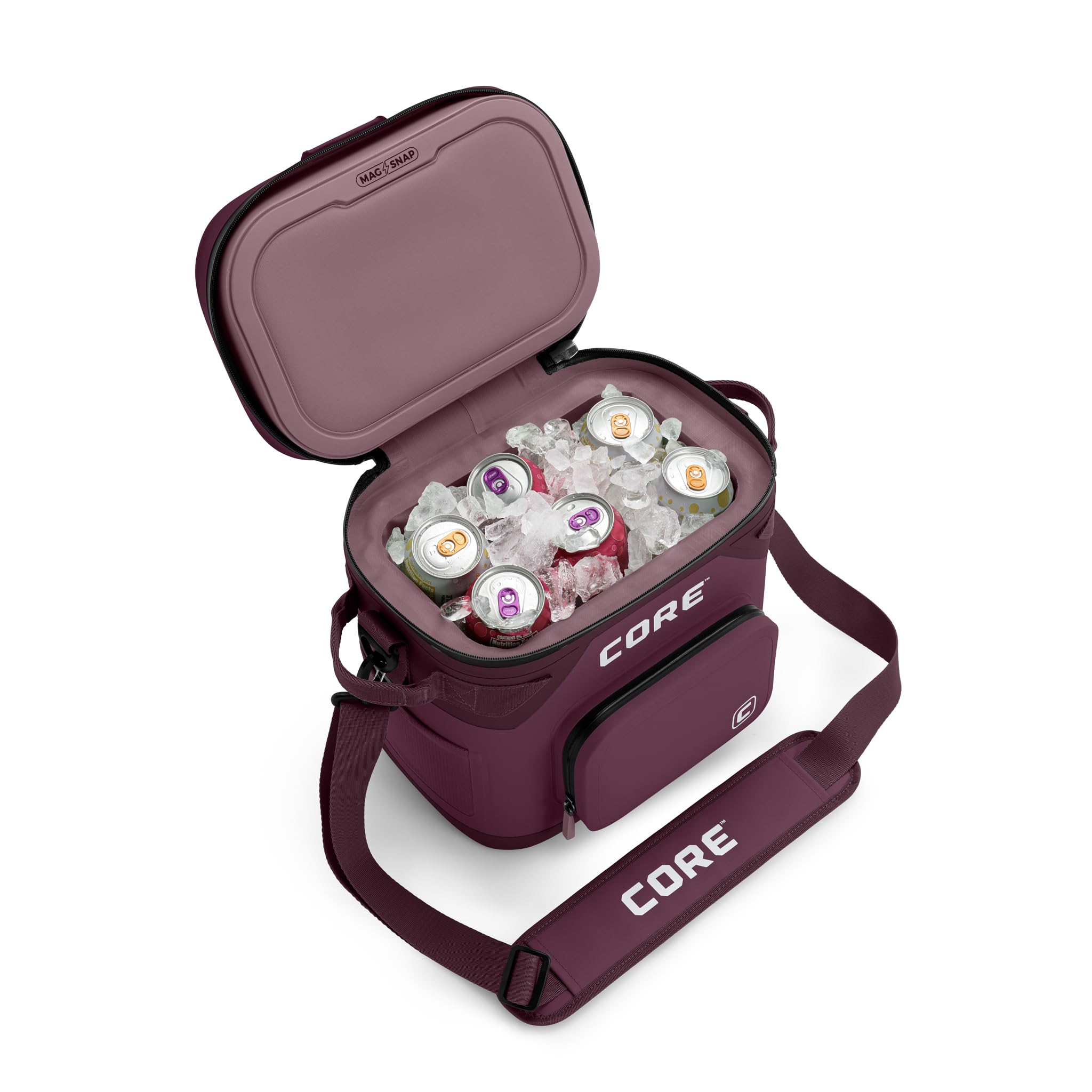 CORE Magnetic Leak Proof Soft Cooler with Waterproof Zipper | Insulated Bag Portable Ice Chest Box | Best Soft Cooler for Food & Beverages for Tailgating, Car Camping, Travel, and Family Beach Picnics