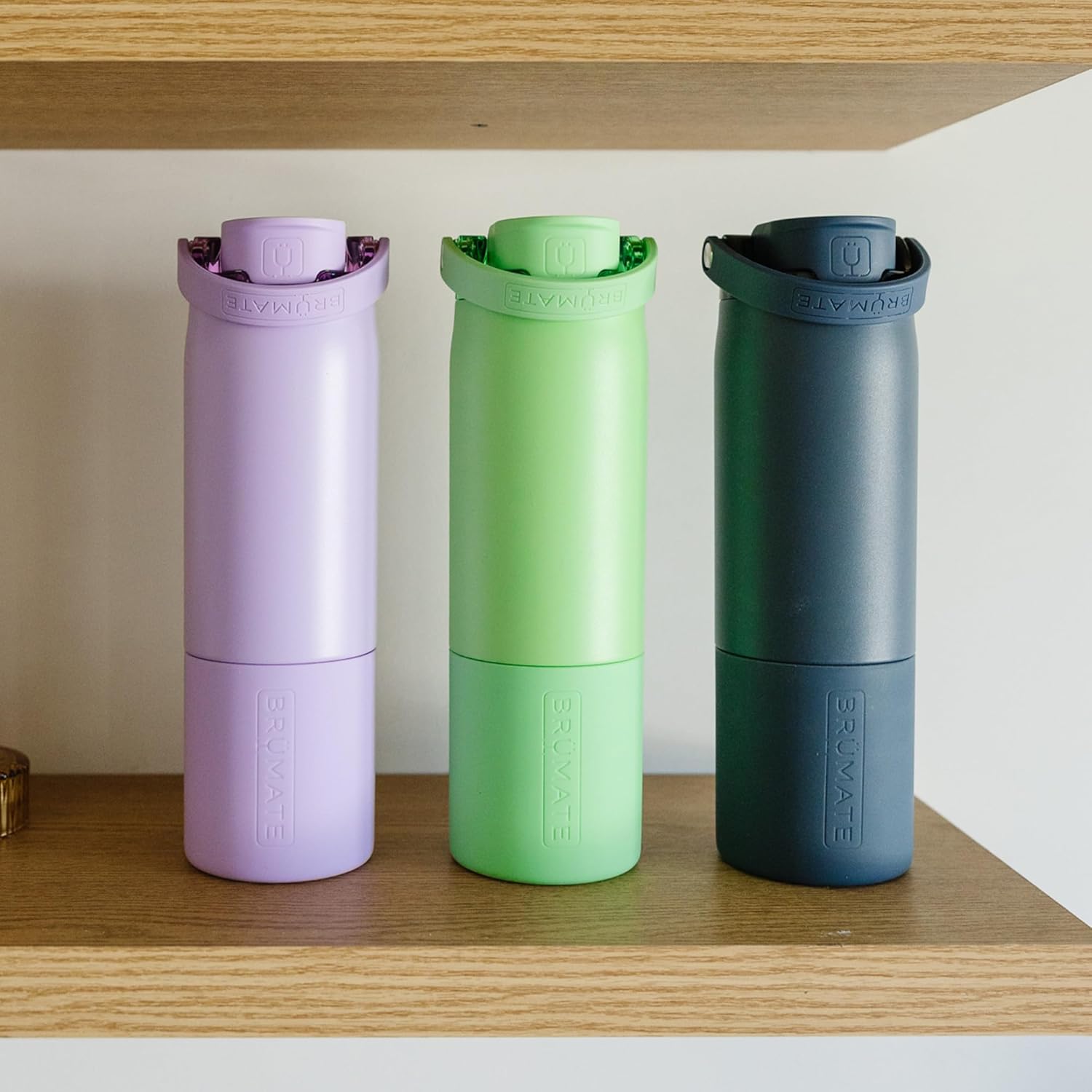 BrüMate Rise 25oz Water Bottle With 100% Leakproof Covered Silicone Straw | Insulated Stainless Steel Water Bottle | Cup-Holder Friendly | Fast Flow | Soft Sip Silicone Spout | BPA-Free (Dune)