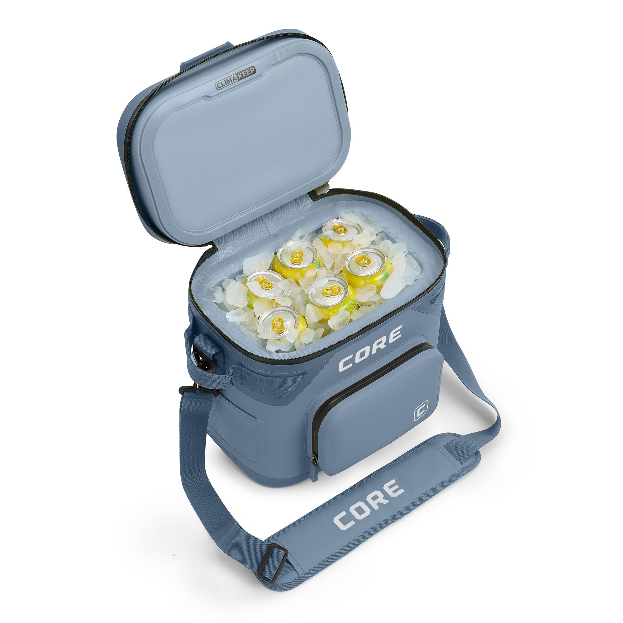 CORE Magnetic Leak Proof Soft Cooler with Waterproof Zipper | Insulated Bag Portable Ice Chest Box | Best Soft Cooler for Food & Beverages for Tailgating, Car Camping, Travel, and Family Beach Picnics