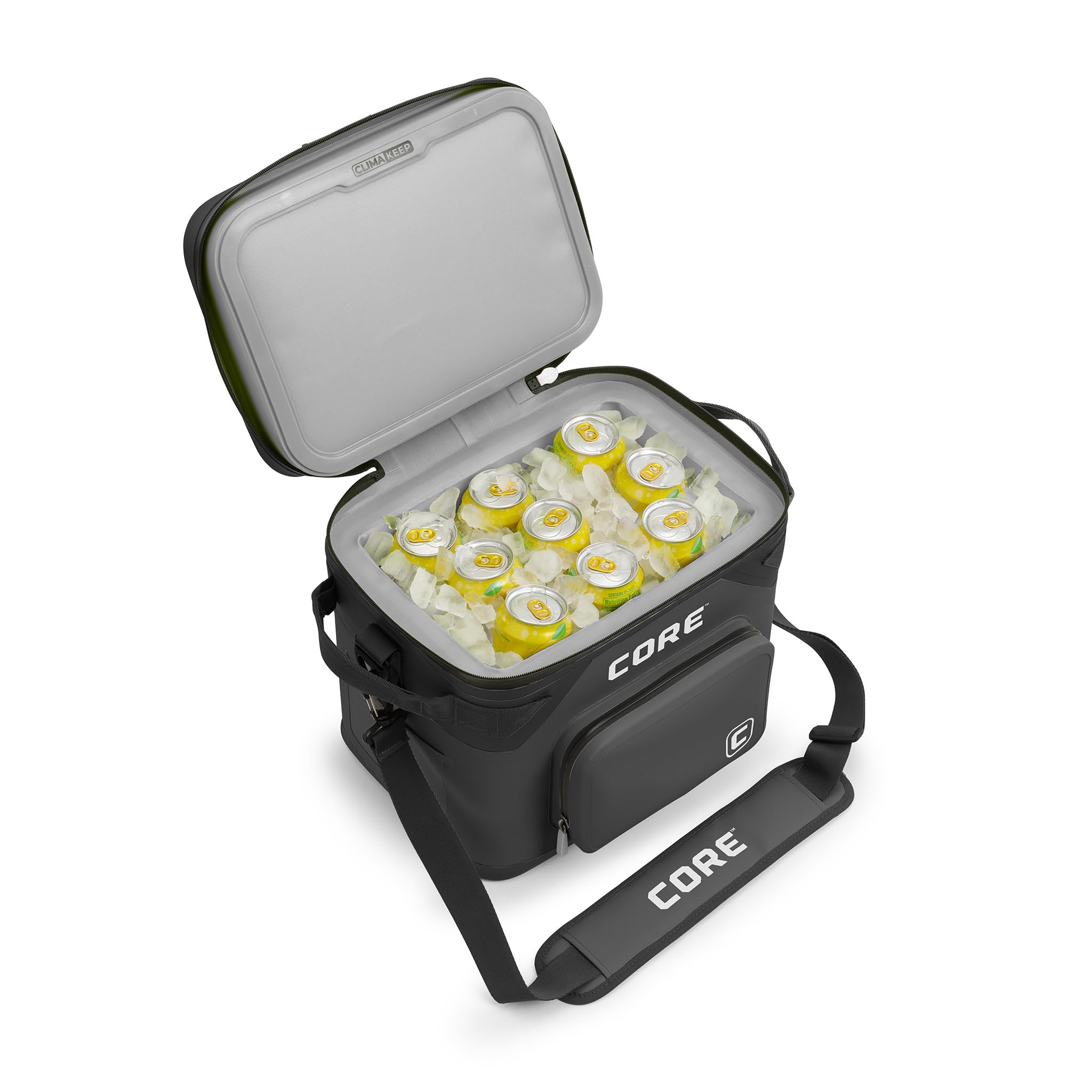 CORE Magnetic Leak Proof Soft Cooler with Waterproof Zipper | Insulated Bag Portable Ice Chest Box | Best Soft Cooler for Food & Beverages for Tailgating, Car Camping, Travel, and Family Beach Picnics